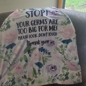 Floral Print Germ Protection Blanket - Multicolor